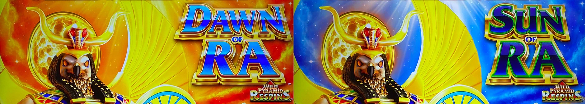 Dawn of Ra slot machine cabinet on casino floor
