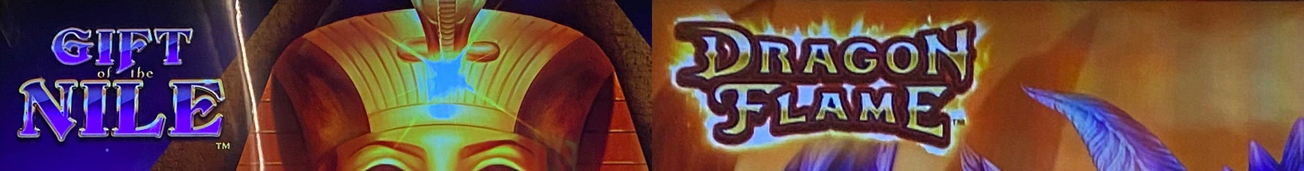 Dragon Flame slot machine cabinet on casino floor