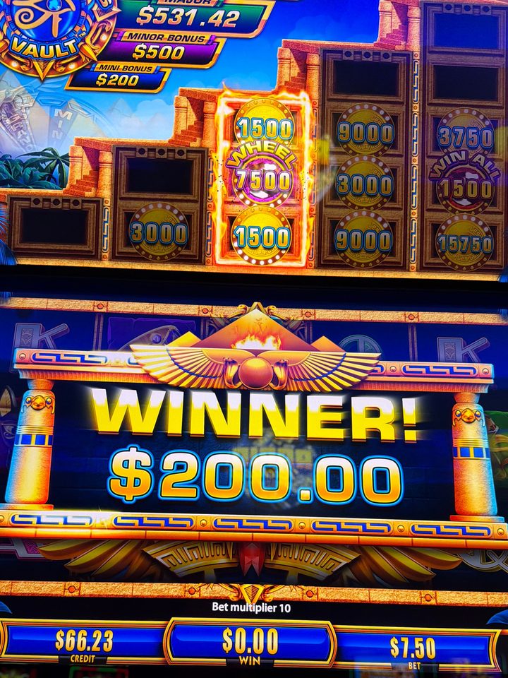 Real advantage play win — $200
